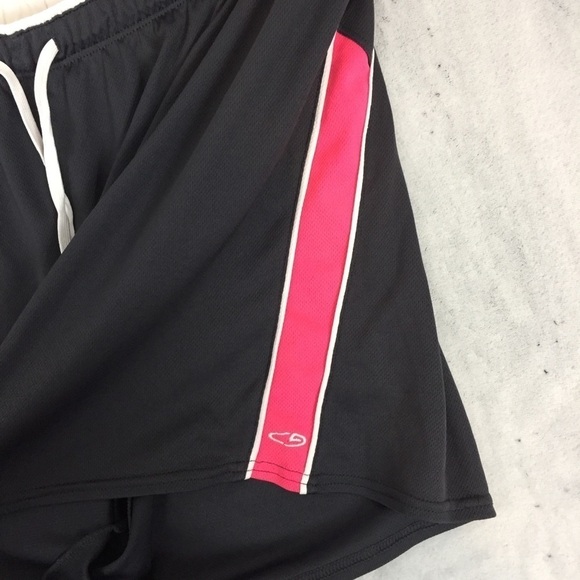 Champion Athletic Shorts Womens XL Gray Polyester Pink Stripe - Picture 3 of 8